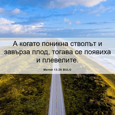 Picture 06 - Матей 13:26 BULG - А когато поникна стволът и - Bible Verse Picture
