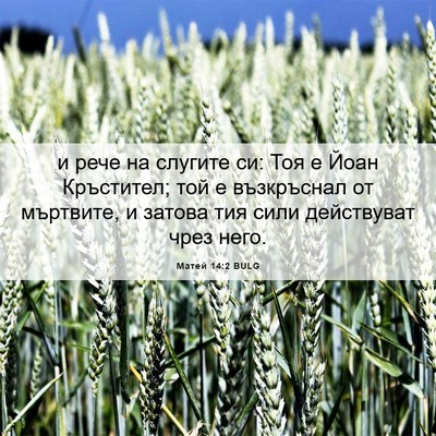 Picture 06 - Матей 14:2 BULG - и рече на слугите си: Тоя е - Bible Verse Picture