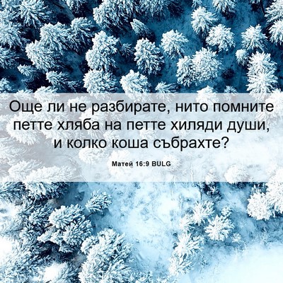 Picture 06 - Матей 16:9 BULG - Още ли не разбирате, нито - Bible Verse Picture