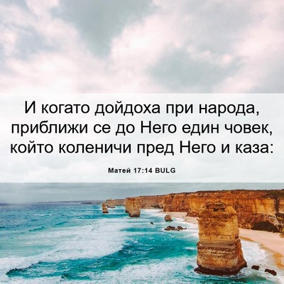 Picture 06 - Матей 17:14 BULG - И когато дойдоха при - Bible Verse Picture