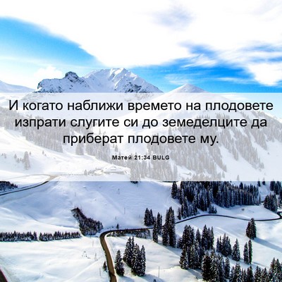 Picture 06 - Матей 21:34 BULG - И когато наближи времето - Bible Verse Picture