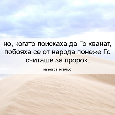 Picture 06 - Матей 21:46 BULG - но, когато поискаха да Го - Bible Verse Picture