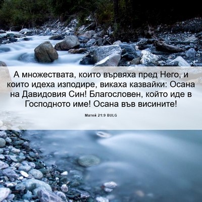 Picture 06 - Матей 21:9 BULG - А множествата, които - Bible Verse Picture