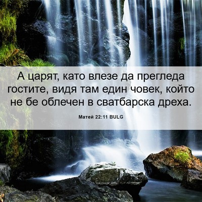 Picture 06 - Матей 22:11 BULG - А царят, като влезе да - Bible Verse Picture