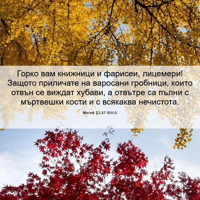 Picture 06 - Матей 23:27 BULG - Горко вам книжници и - Bible Verse Picture