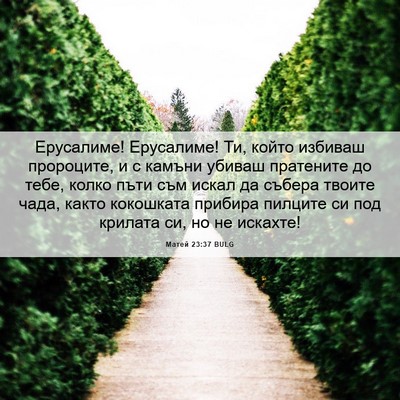 Picture 06 - Матей 23:37 BULG - Ерусалиме! Ерусалиме! Ти, - Bible Verse Picture