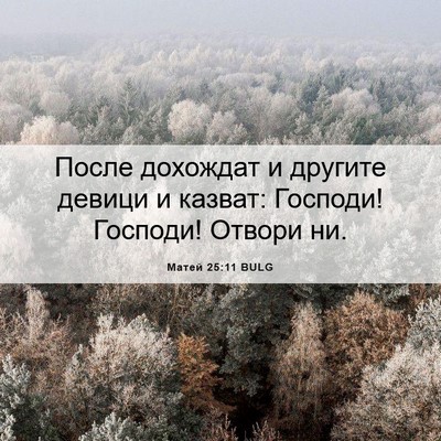 Picture 06 - Матей 25:11 BULG - После дохождат и другите - Bible Verse Picture