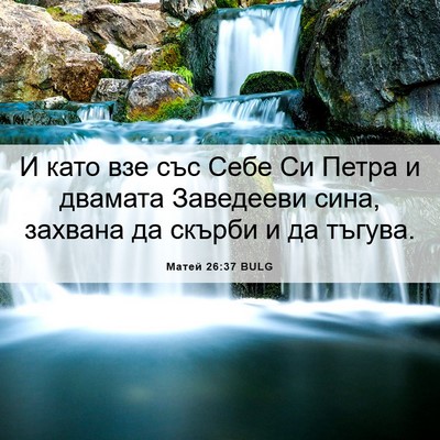 Picture 06 - Матей 26:37 BULG - И като взе със Себе Си - Bible Verse Picture