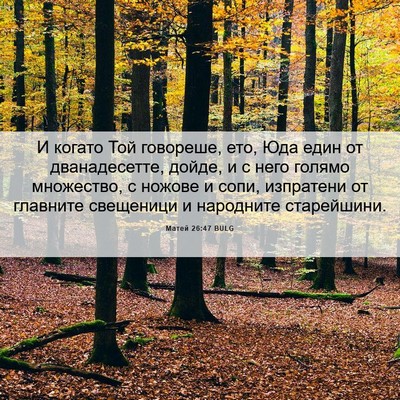 Picture 06 - Матей 26:47 BULG - И когато Той говореше, ето, - Bible Verse Picture