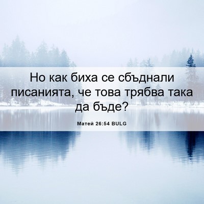 Picture 06 - Матей 26:54 BULG - Но как биха се сбъднали - Bible Verse Picture