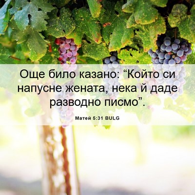 Picture 06 - Матей 5:31 BULG - Още било казано: “Който си - Bible Verse Picture