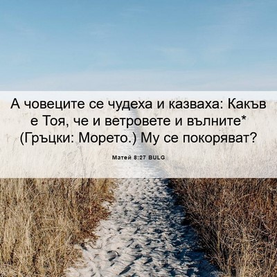 Picture 06 - Матей 8:27 BULG - А човеците се чудеха и - Bible Verse Picture
