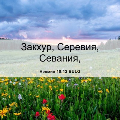 Picture 06 - Неемия 10:12 BULG - Закхур, Серевия, - Bible Verse Picture