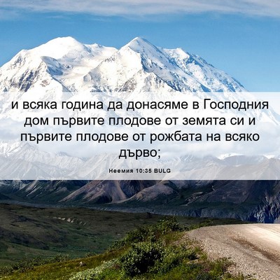 Picture 06 - Неемия 10:35 BULG - и всяка година да донасяме - Bible Verse Picture