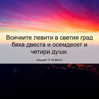 Picture 06 - Неемия 11:18 BULG - Всичките левити в светия - Bible Verse Picture