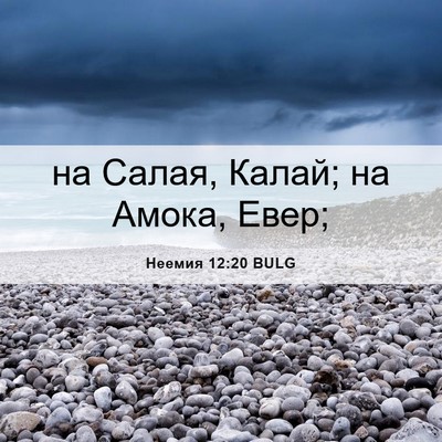 Picture 06 - Неемия 12:20 BULG - на Салая, Калай; на Амока, - Bible Verse Picture