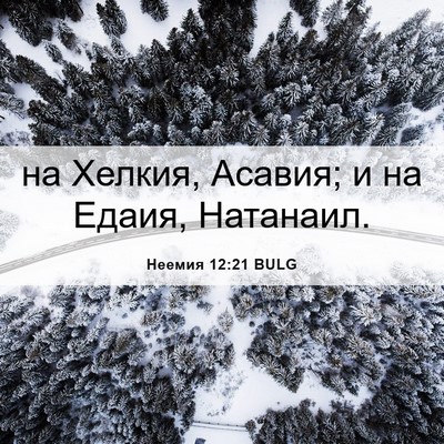 Picture 06 - Неемия 12:21 BULG - на Хелкия, Асавия; и на - Bible Verse Picture