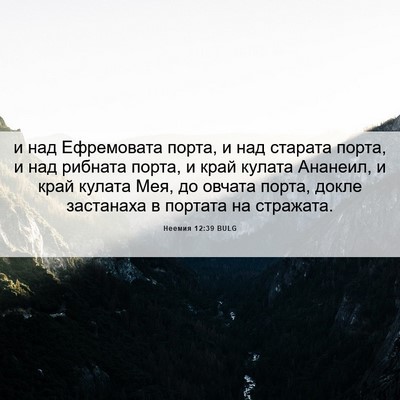 Picture 06 - Неемия 12:39 BULG - и над Ефремовата порта, и - Bible Verse Picture