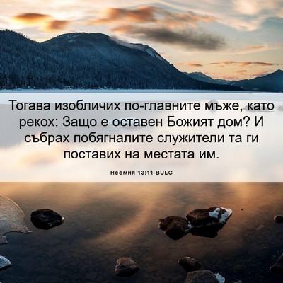 Picture 06 - Неемия 13:11 BULG - Тогава изобличих - Bible Verse Picture