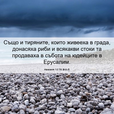Picture 06 - Неемия 13:16 BULG - Също и тиряните, които - Bible Verse Picture