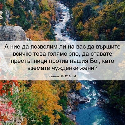 Picture 06 - Неемия 13:27 BULG - А ние да позволим ли на вас - Bible Verse Picture