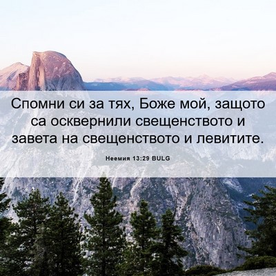 Picture 06 - Неемия 13:29 BULG - Спомни си за тях, Боже мой, - Bible Verse Picture