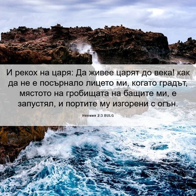 Picture 06 - Неемия 2:3 BULG - И рекох на царя: Да живее - Bible Verse Picture