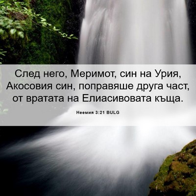 Picture 06 - Неемия 3:21 BULG - След него, Меримот, син на - Bible Verse Picture