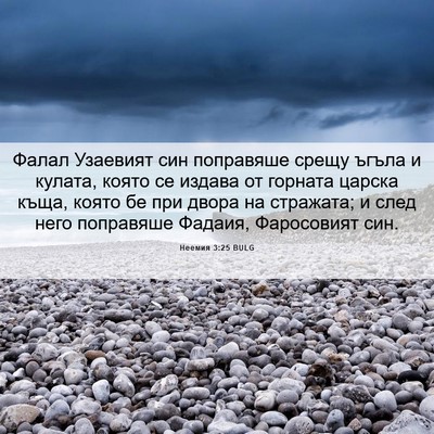 Picture 06 - Неемия 3:25 BULG - Фалал Узаевият син - Bible Verse Picture