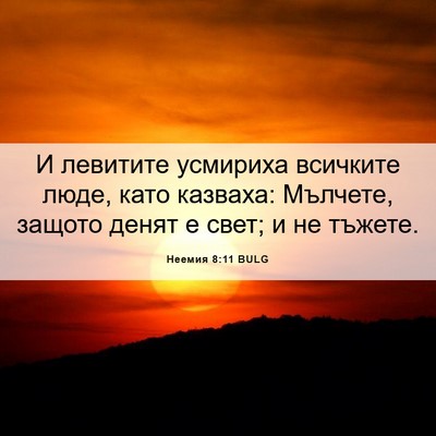 Picture 06 - Неемия 8:11 BULG - И левитите усмириха - Bible Verse Picture