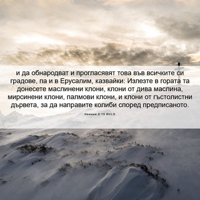 Picture 06 - Неемия 8:15 BULG - и да обнародват и - Bible Verse Picture
