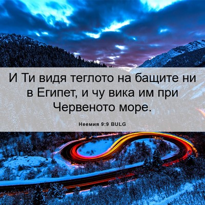 Picture 06 - Неемия 9:9 BULG - И Ти видя теглото на бащите - Bible Verse Picture