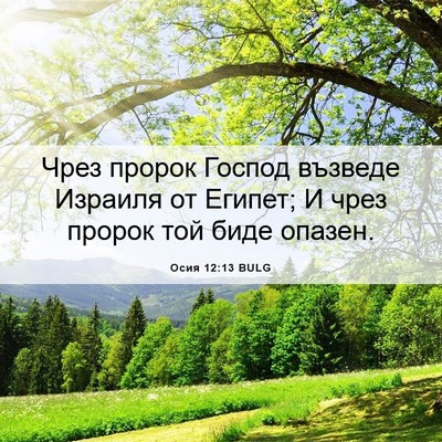 Picture 06 - Осия 12:13 BULG - Чрез пророк Господ възведе - Bible Verse Picture