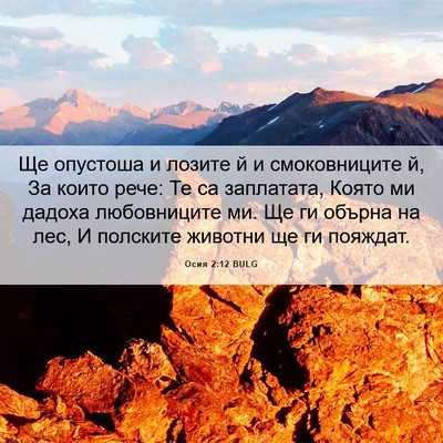 Picture 06 - Осия 2:12 BULG - Ще опустоша и лозите й и - Bible Verse Picture