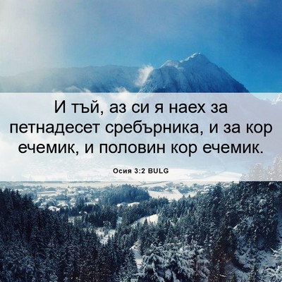 Picture 06 - Осия 3:2 BULG - И тъй, аз си я наех за - Bible Verse Picture