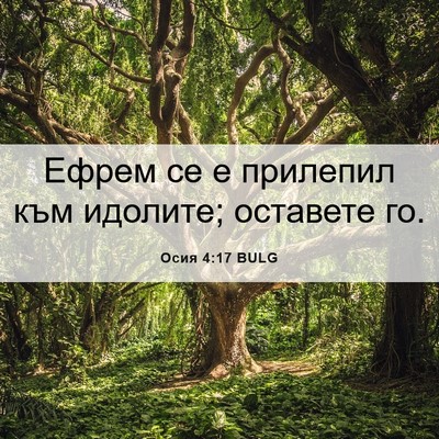 Picture 06 - Осия 4:17 BULG - Ефрем се е прилепил към - Bible Verse Picture