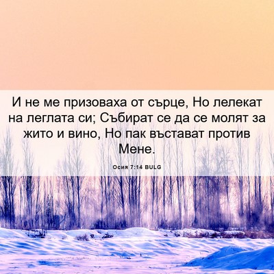 Picture 06 - Осия 7:14 BULG - И не ме призоваха от сърце, - Bible Verse Picture