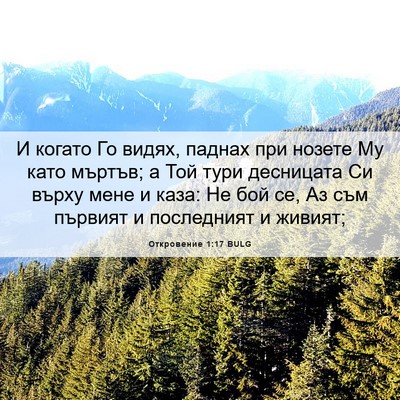 Picture 06 - Откровение 1:17 BULG - И когато Го видях, паднах - Bible Verse Picture