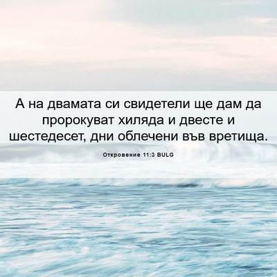 Picture 06 - Откровение 11:3 BULG - А на двамата си свидетели - Bible Verse Picture