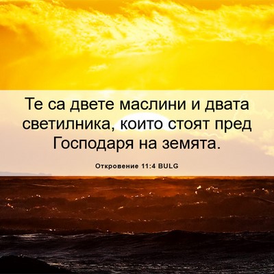 Picture 06 - Откровение 11:4 BULG - Те са двете маслини и двата - Bible Verse Picture