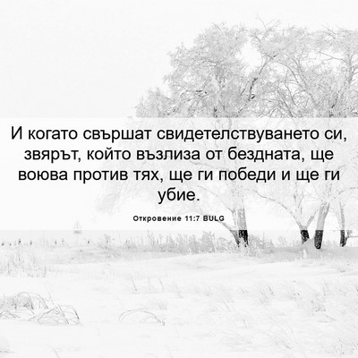 Picture 06 - Откровение 11:7 BULG - И когато свършат - Bible Verse Picture