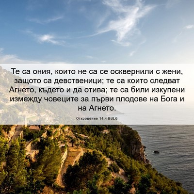 Picture 06 - Откровение 14:4 BULG - Те са ония, които не са се - Bible Verse Picture