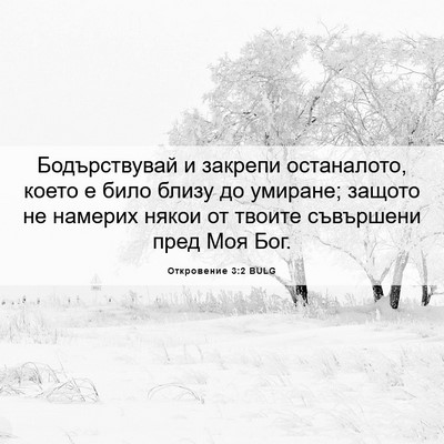 Picture 06 - Откровение 3:2 BULG - Бодърствувай и закрепи - Bible Verse Picture