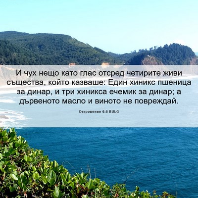 Picture 06 - Откровение 6:6 BULG - И чух нещо като глас отсред - Bible Verse Picture