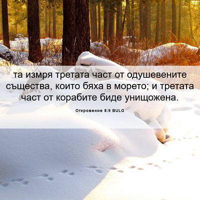 Picture 06 - Откровение 8:9 BULG - та измря третата част от - Bible Verse Picture