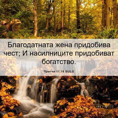 Picture 06 - Притчи 11:16 BULG - Благодатната жена - Bible Verse Picture