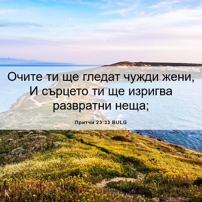 Picture 06 - Притчи 23:33 BULG - Очите ти ще гледат чужди - Bible Verse Picture