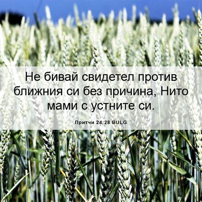 Picture 06 - Притчи 24:28 BULG - Не бивай свидетел против - Bible Verse Picture