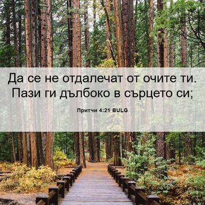 Picture 06 - Притчи 4:21 BULG - Да се не отдалечат от очите - Bible Verse Picture