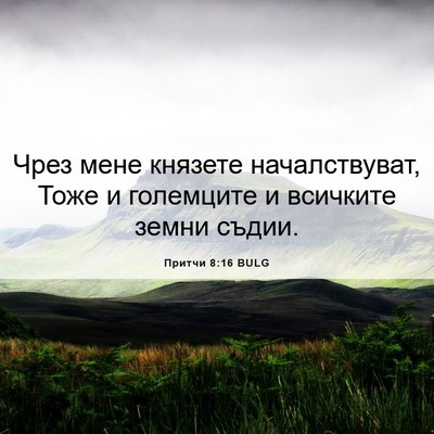 Picture 06 - Притчи 8:16 BULG - Чрез мене князете - Bible Verse Picture